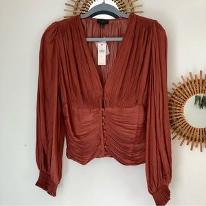 NWT Anthropologie Current Air Button Front Blouse